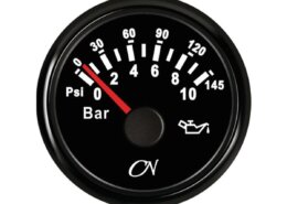 Oliedrukmeter 0-10 bar zwart/zwart CN