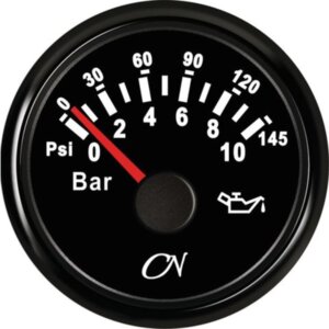 Oliedrukmeter 0-10 bar zwart/zwart CN