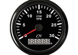 Toerenteller 3000 rpm CN met bedrijfsurenteller zwart/zwart