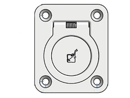 Luikring veerbelast 44x38 RVS