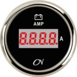 Ampèremeter digitaal zwart/chroom CN