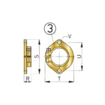 Montageflens voor schroefaskoker 50 mm