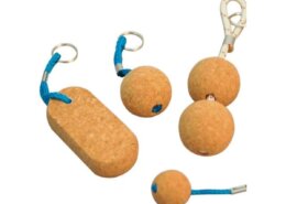 Drijvende sleutelhanger kurk rond 50 mm