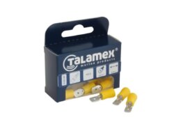 Draadklem plat male 6,3 mm geel 5 stuks