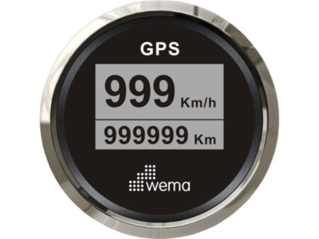 Compacte GPS snelheidsmeter zwart