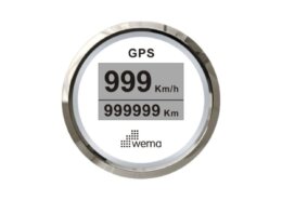 Compacte GPS snelheidsmeter wit