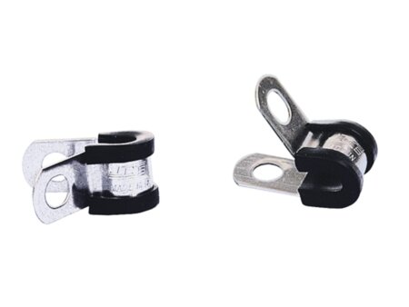 RVS beugels met rubber voor leidingen