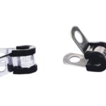 RVS beugels met rubber voor leidingen