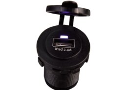 USB stopcontact zwart enkel