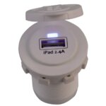 USB stopcontact enkel wit