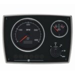 Motorpaneel Vetus MPA22 - 12 volt aluminium zwart