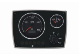 Motorpaneel Vetus MPA22 - 12 volt aluminium zwart