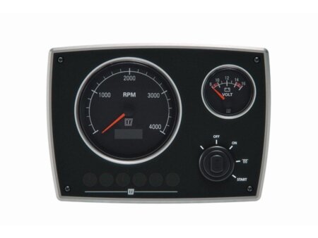 Motorpaneel Vetus MPA22 - 12 volt aluminium zwart