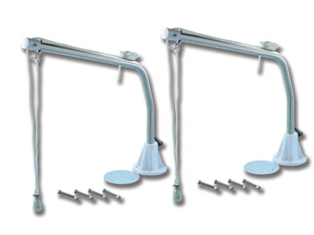 RVS davits met aluminium voet