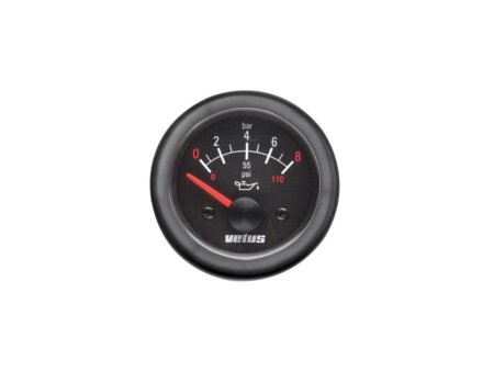 Vetus oliedrukmeter 12V/24V zwart