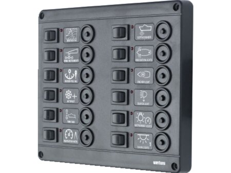 Schakelpaneel P12, automatische zekeringen 12V