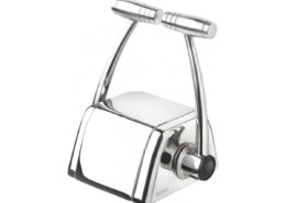 Vetus motorbediening topmontage RVS - 2 motoren, RVS hendel