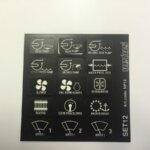 Set tekstplaatjes nr 12 voor Vetus schakelpaneel