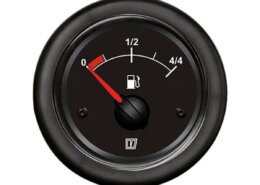 Brandstofmeter Vetus 12/24 V zwart