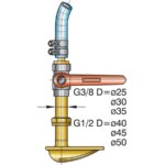 Waterschepset voor 20-30-35 mm schroefas