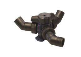 Vetus kunststof 3-weg kraan