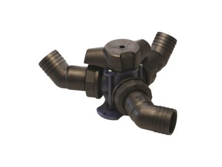 Vetus kunststof 3-weg kraan