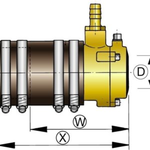 Zwevend binnenlager 25 mm brons