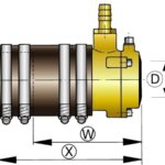 Zwevend binnenlager 45 mm brons