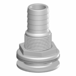 Huiddoorvoer met tule - 1/2'' x 16 mm zwart