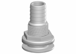 Huiddoorvoer met tule - 1/2'' x 16 mm zwart