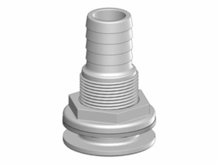 Huiddoorvoer met tule - 1/2'' x 16 mm zwart