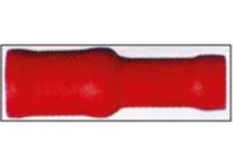 Draadklem rond 4 mm rood vrouwtje 6 stuks