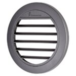 Uitstroom rooster vlak 30 graden, zwart 75/90