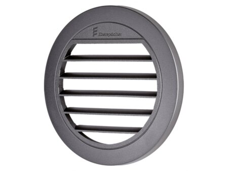 Uitstroom rooster vlak 30 graden, zwart 50/60