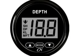 Dieptemeter zwart/zwart inclusief spiegel transducer