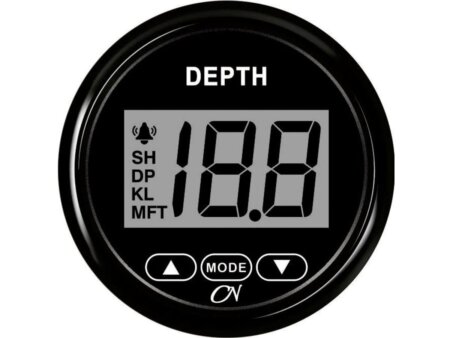 Dieptemeter zwart/zwart inclusief spiegel transducer