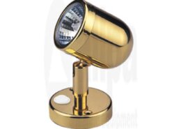 LED mini leeslamp messing gelakt