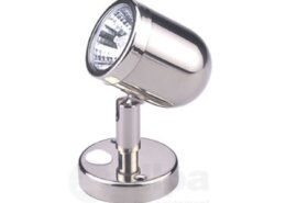 LED mini leeslamp messing verchroomd