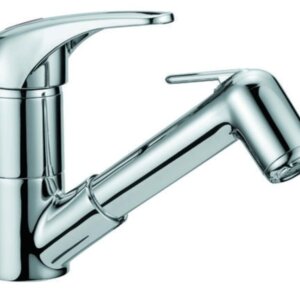 Verchroomde éénhendel mengkraan met uitneembare handdouche