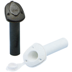 Hengelhouder met afdekkap wit