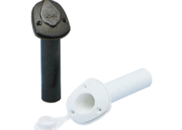 Hengelhouder met afdekkap zwart