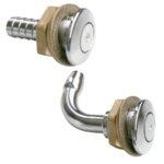 Ontluchtingsnippel messing verchroomd Ø16mm, 90 graden