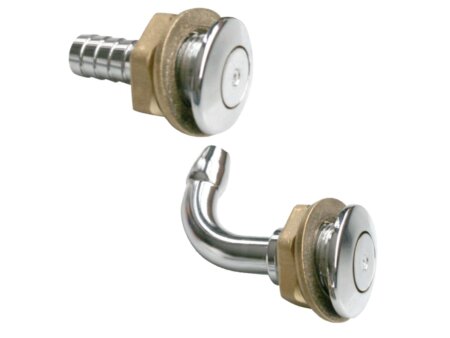 Ontluchtingsnippel messing verchroomd Ø16mm, 90 graden