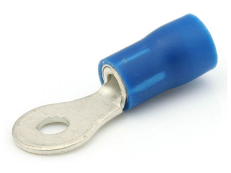 Draadklem ring 8 mm blauw 6 stuks