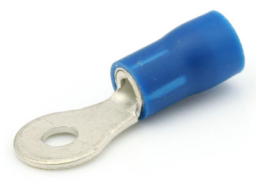 Draadklem ring 8 mm blauw 6 stuks