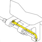 Teleflex universele tillerarm