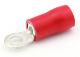 Draadklem ring 4 mm rood 6 stuks