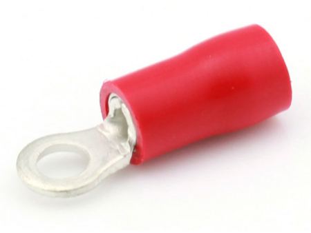 Draadklem ring 8 mm rood 6 stuks