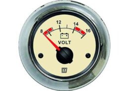 Vetus voltmeter 12V wijzerplaat creme