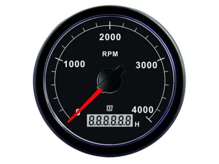 Vetus Toerenteller- urenteller zwart, 5000 toeren